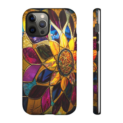 Cosmic Stained Glass Mandala Phone Case