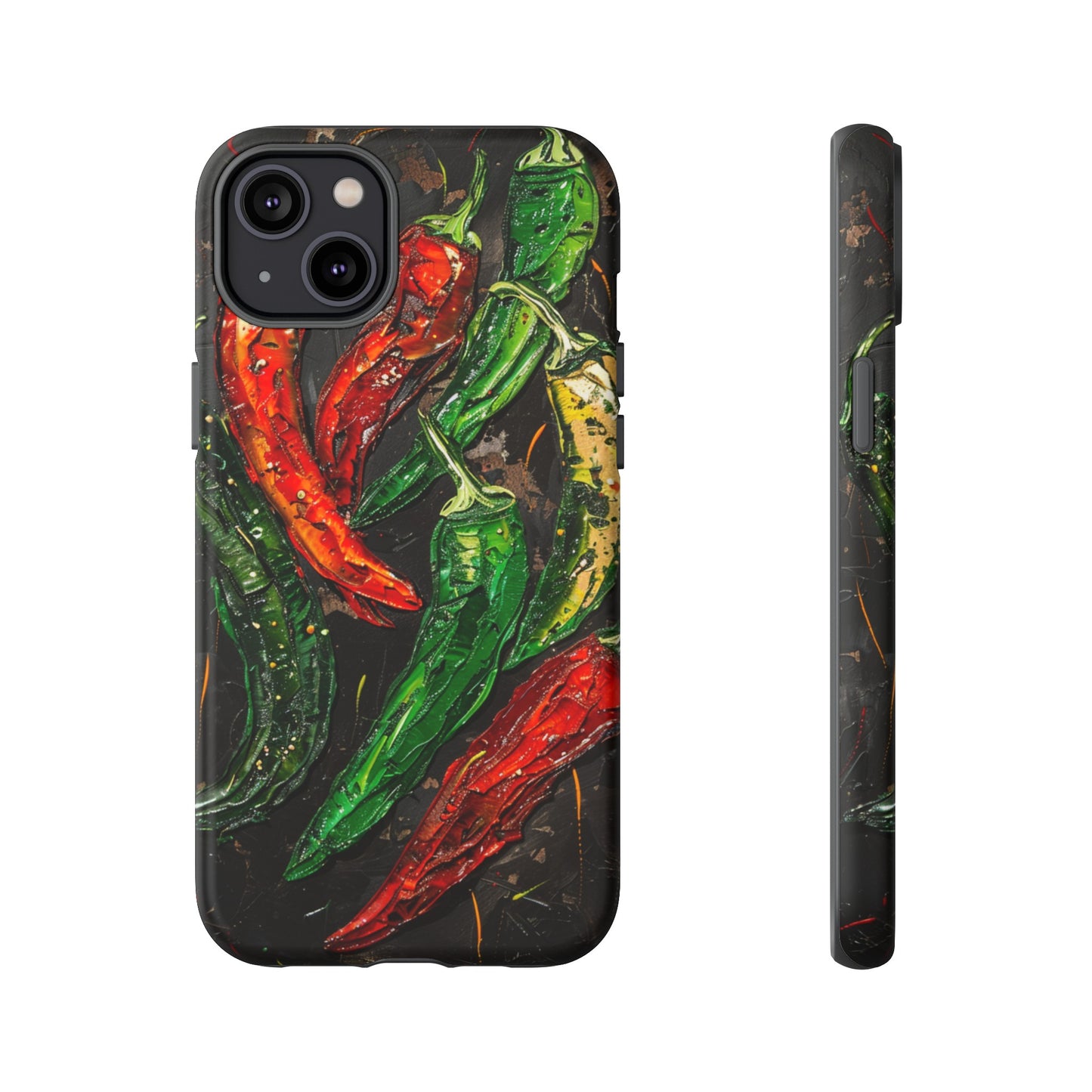 Green and Red Chili Peppers Phone Case