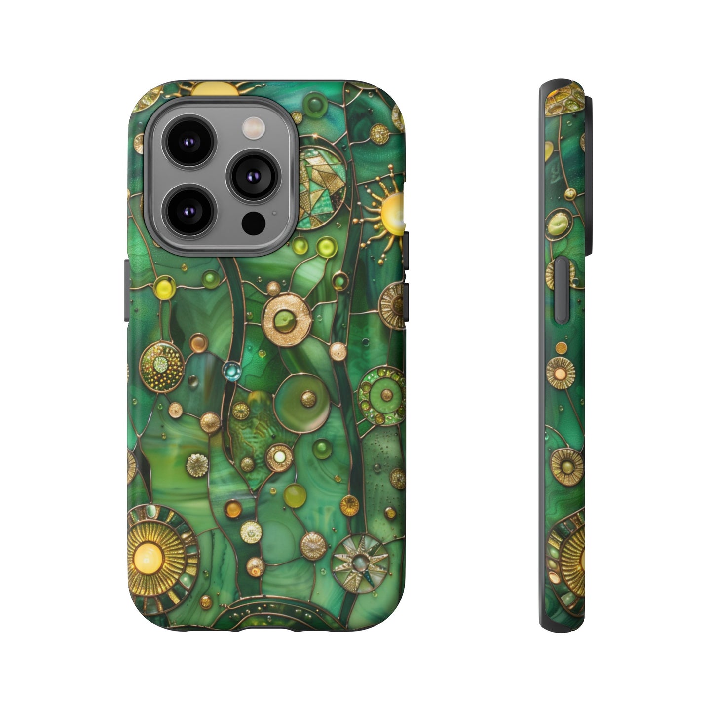 Green Celestial Stained Glass Mosaic Phone Case