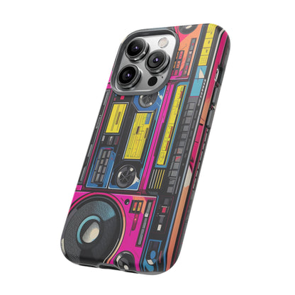 Boombox Hip Hop Music iPhone Case | Embrace Retro Vibes with Urban Beats for Google Pixel, iPhone, and Samsung Cases