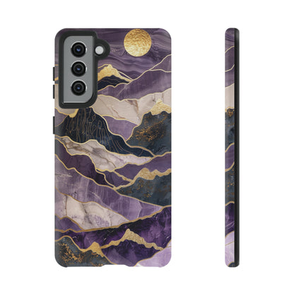 Abstract Purple Gold Mountain Phone Case