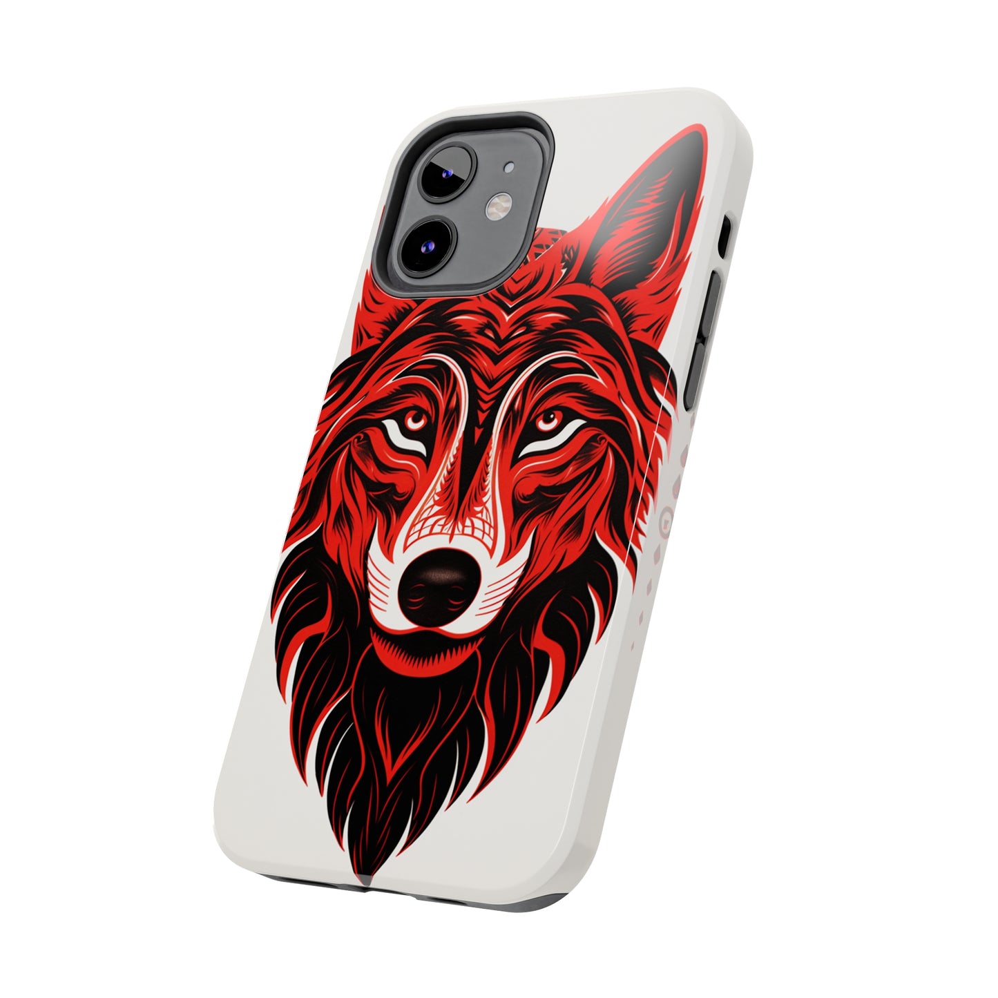 Mystic Echoes: Native American Tribal Wolf | Cultural Heritage iPhone Case