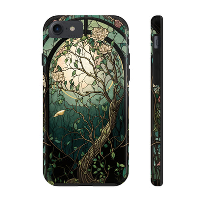 Retro Radiance: Stained Glass Floral Phone Case | Vintage Aesthetic for iPhone Models