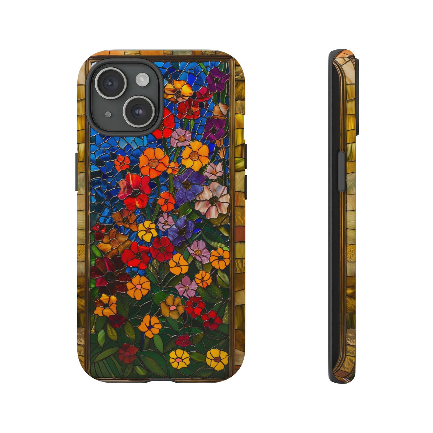 Gustav Klimt Style Flower Garden Painting Phone Case for iPhone 15, 14, Pro Max, 13, 12 & Samsung Galaxy S23, S22, S21, Google Pixel