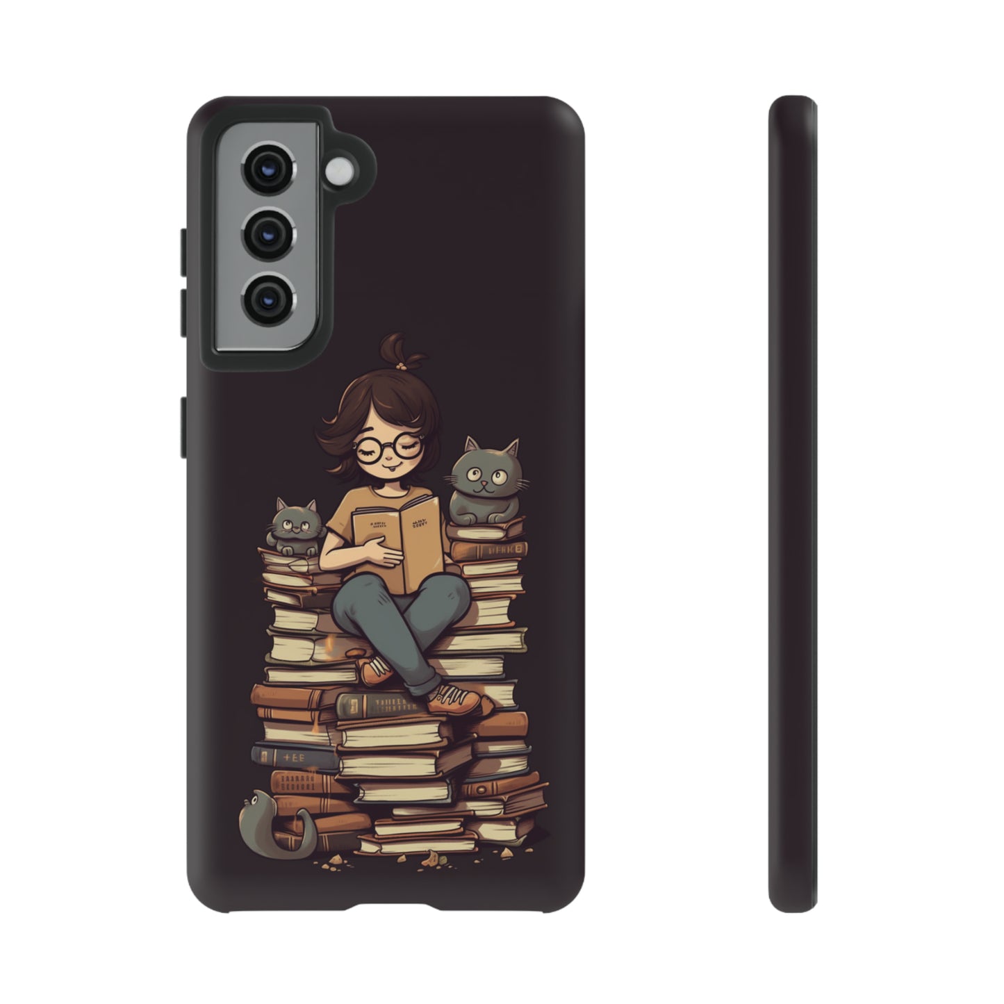 Cats and Books Phone Case