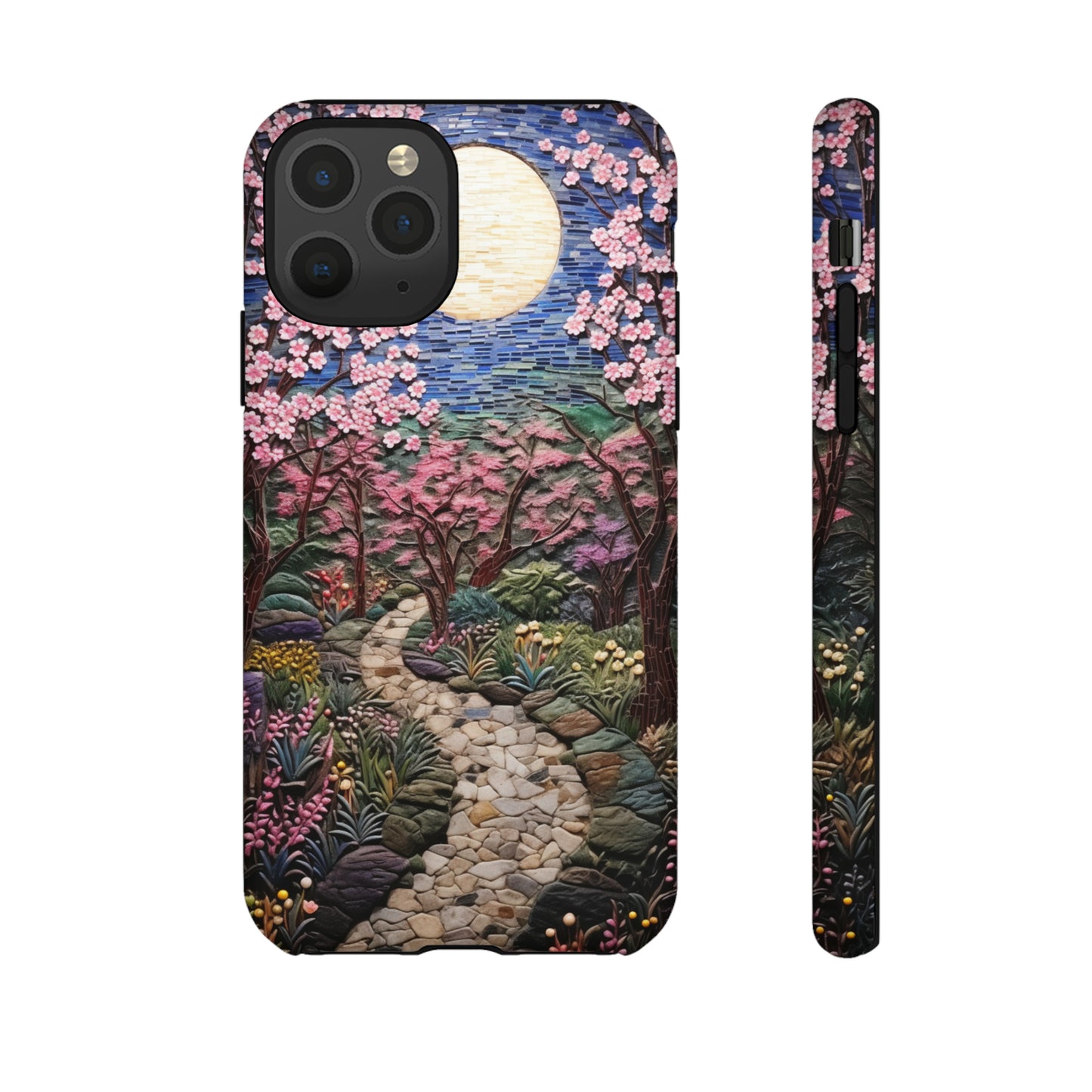 Full moon walk Floral Mosaic Tile