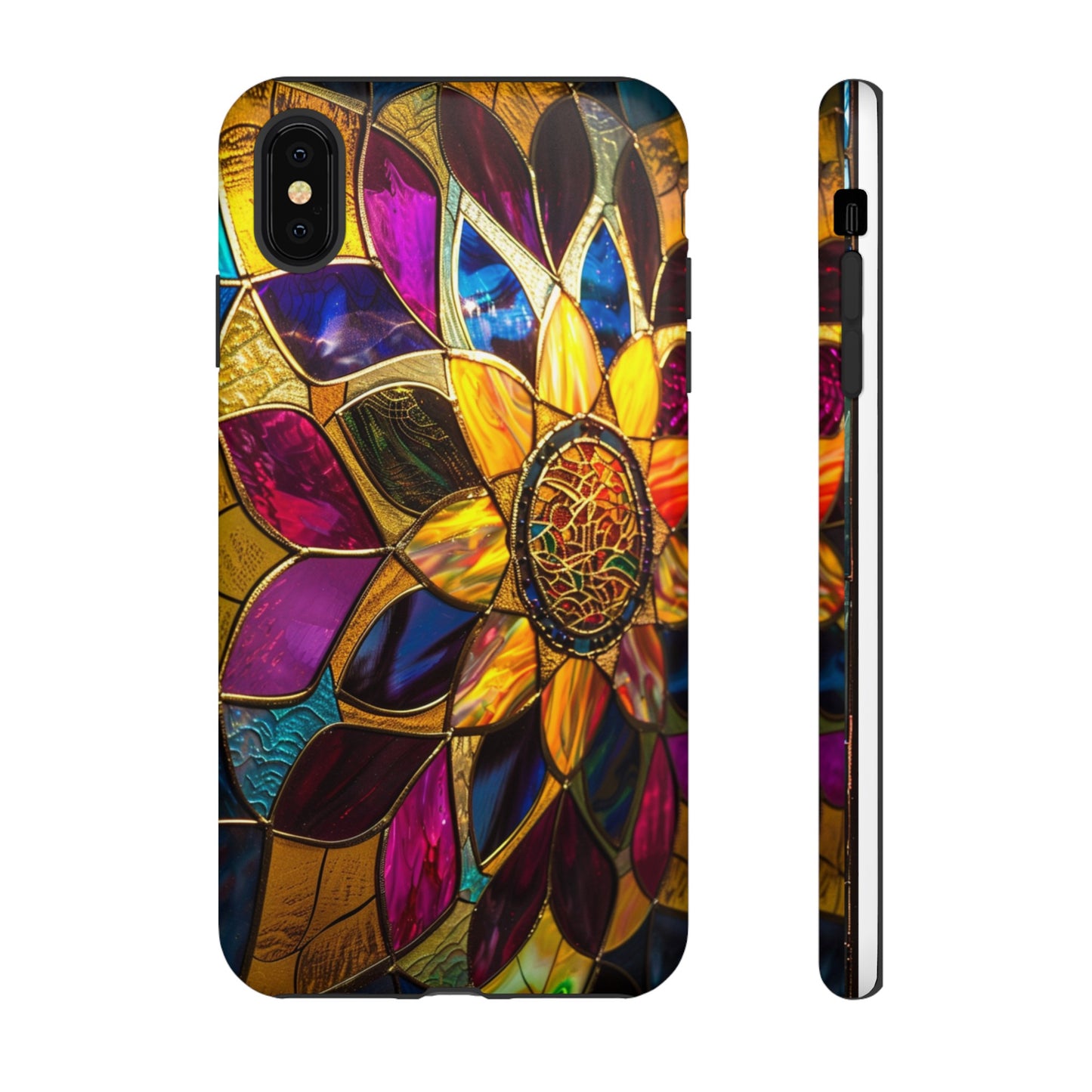 Cosmic Stained Glass Mandala Phone Case