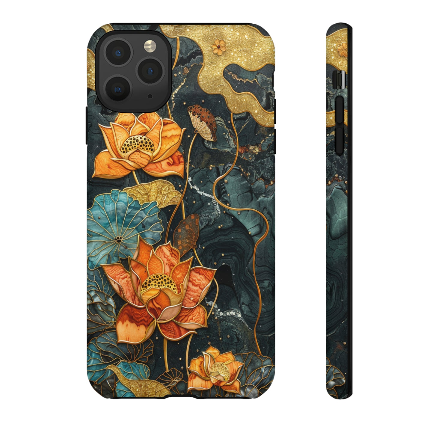 Chiyogami Floral Scroll Work Phone Case