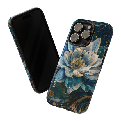 Zen Stained Glass Lotus Floral Design Phone Case