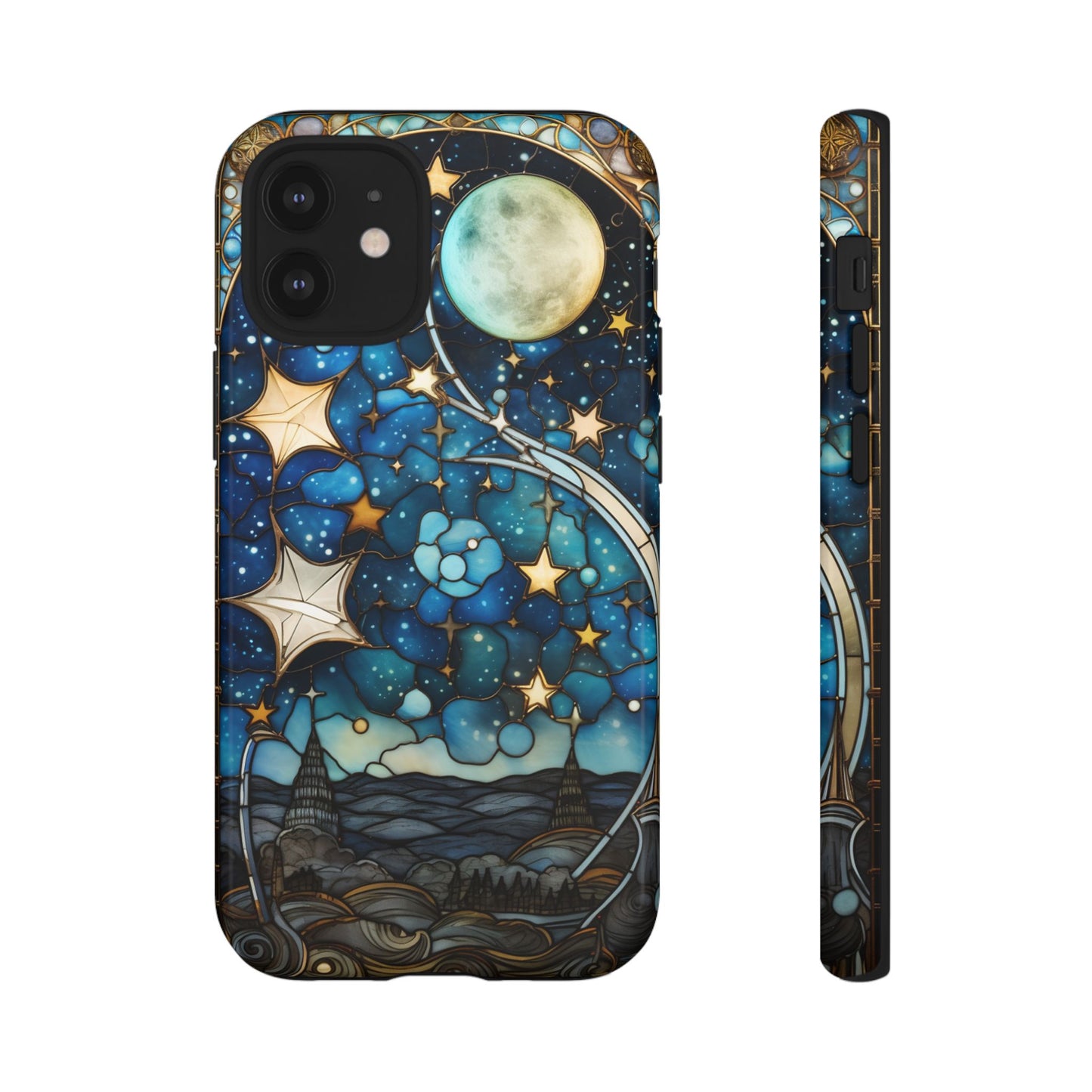 Boho Starry Night Stained Glass Artistry Phone Cover