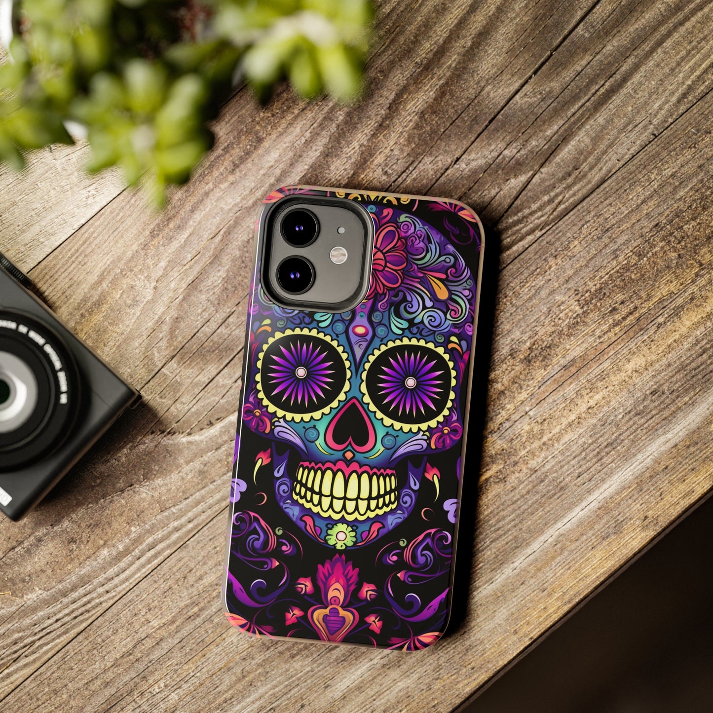 Sugar Skull iPhone Case | Dia de los Muertos Tough Case for iPhone 11, 12, 13