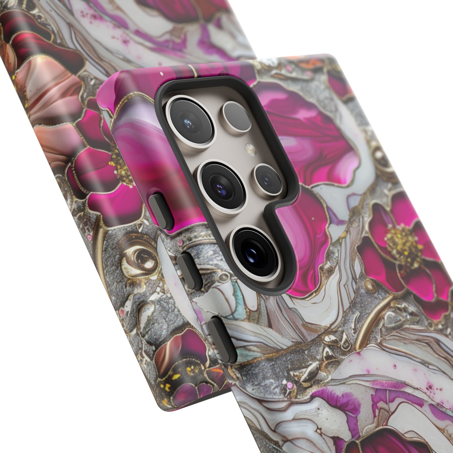 Stained Glass Magenta Floral Paisley Explosion Phone Case