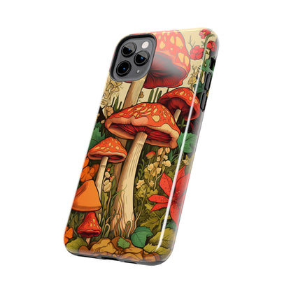 Psychedelic Retro Mushrooms: Dive Deep into Nostalgic Vibes | iPhone Case