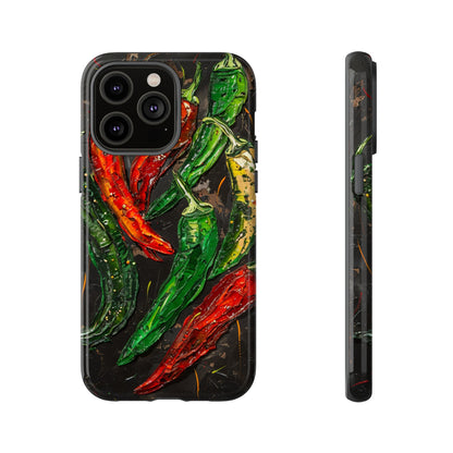 Green and Red Chili Peppers Phone Case