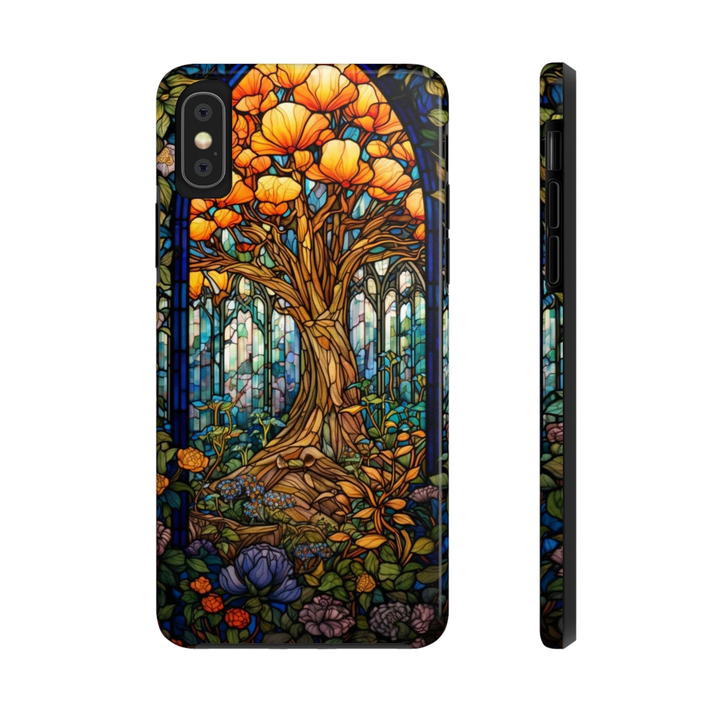Tree of Life Stained Glass Style iPhone Case