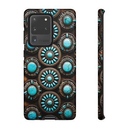 Vintage Navajo Native American Turquoise Concho Phone Case