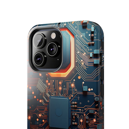 Neon Nexus: Cyberpunk Circuit Board | Futuristic Tech-Inspired iPhone Case