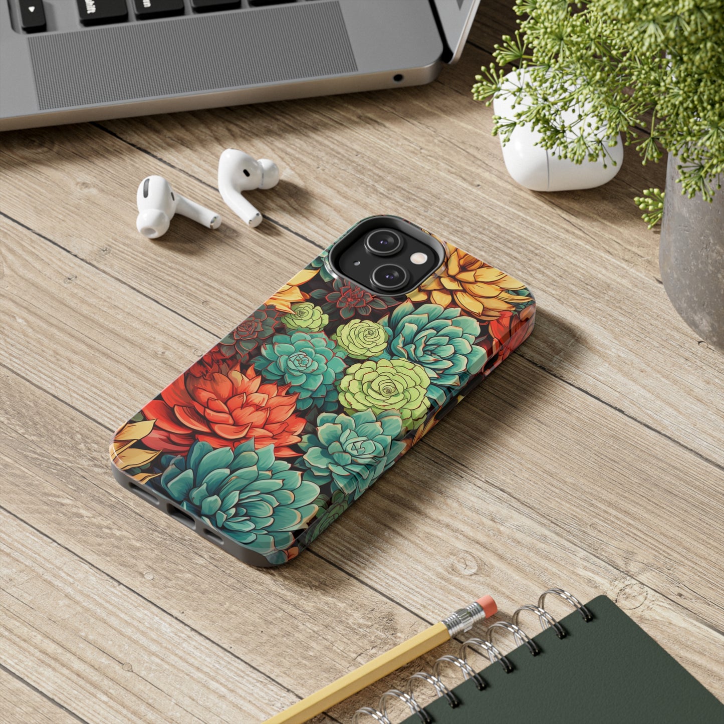 Succulent Desert Cactus Floral iPhone Case | Embrace the Beauty of Arid Elegance