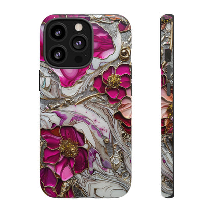 Stained Glass Magenta Floral Paisley Explosion Phone Case