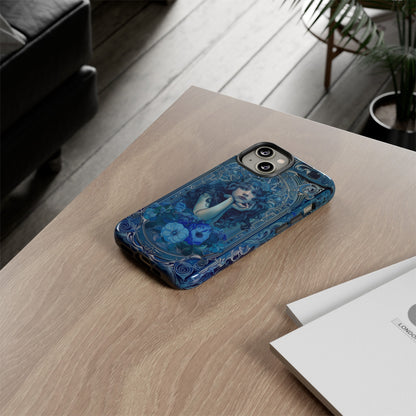 Blue Floral Art Nouveau Style Phone Case