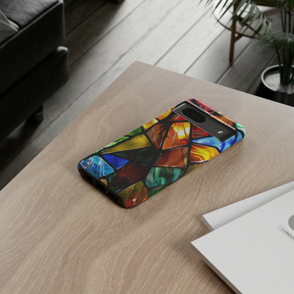 Color Explosion Abstract Stained Glass Phone Case