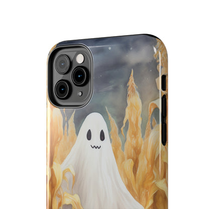 Ghost of Halloween Fall Pumpkins iPhone Case | Embrace the Spooky Autumn Vibes