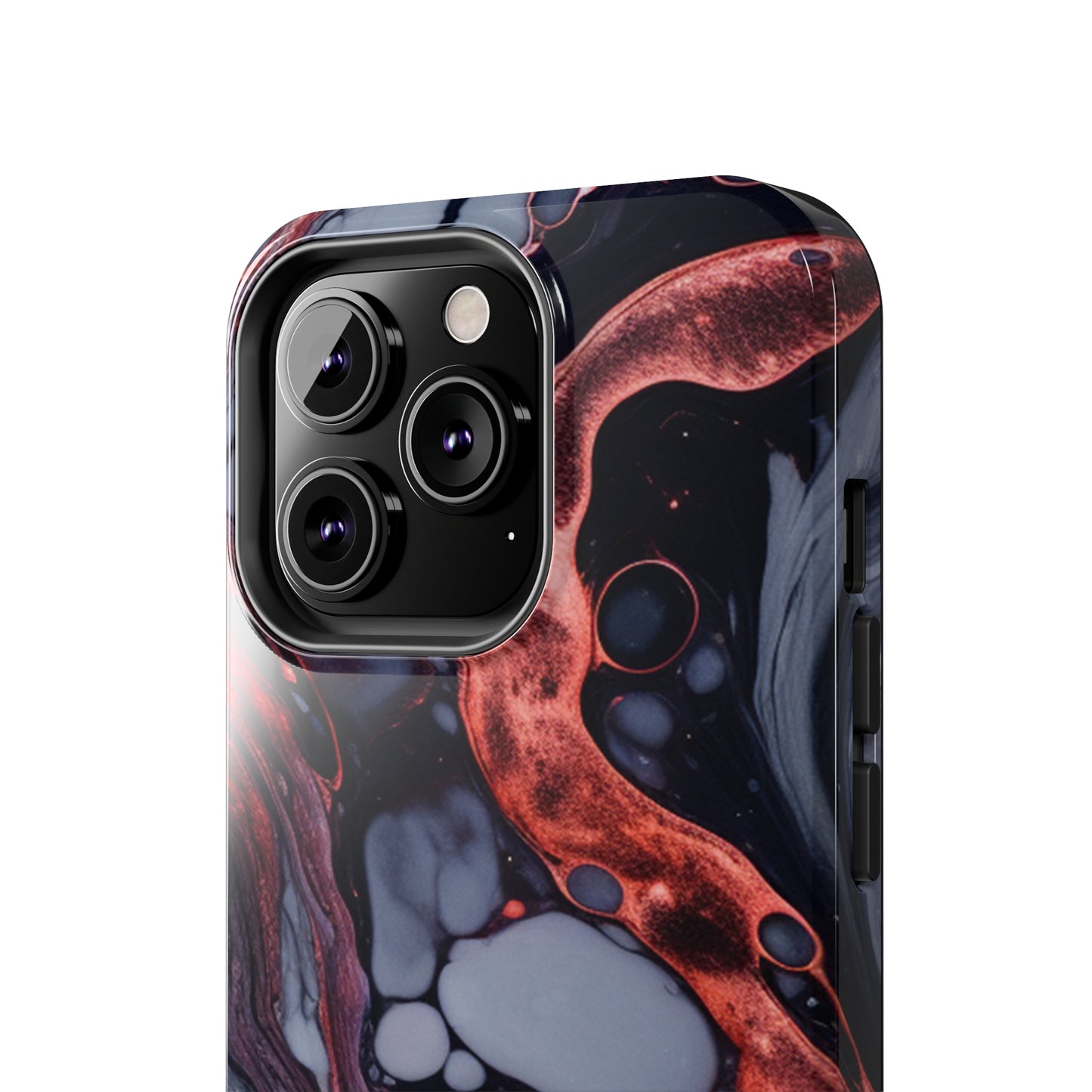 Marbled Dark Lava Flow Phone Case | Embrace the Vibrant Magma Vibes