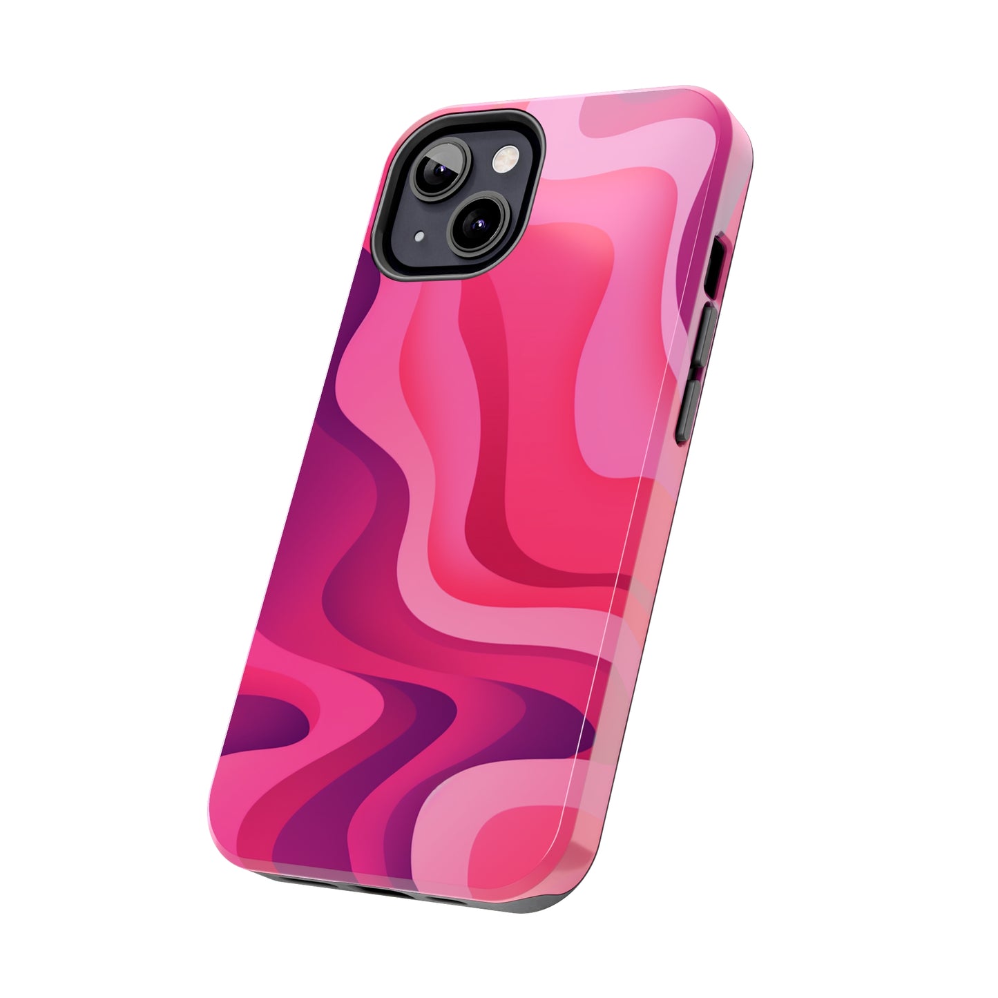 The Pink Wave iPhone Case Splash of Vibrance | Modern Art Meets Protection iPhone Tough Case