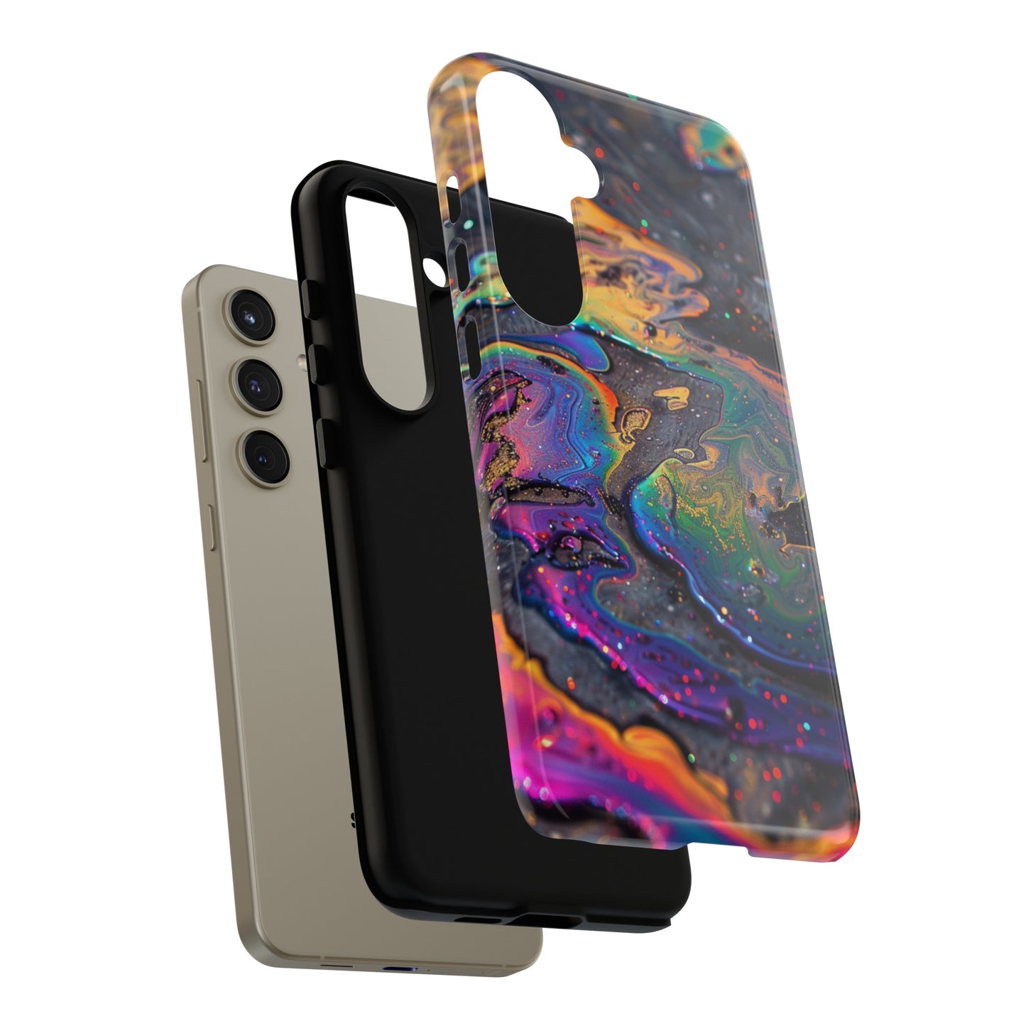 Opalescent Marbled Holographic Print Phone Case