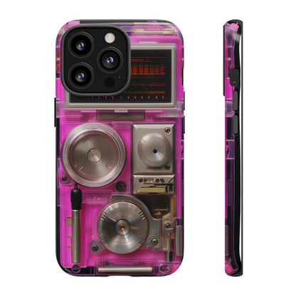 Cyberpunk Techno Gadget Walkman: Retro-Futuristic Premium Tough Phone Case | Iconic Style for iPhone, Samsung Galaxy, and Google Pixel