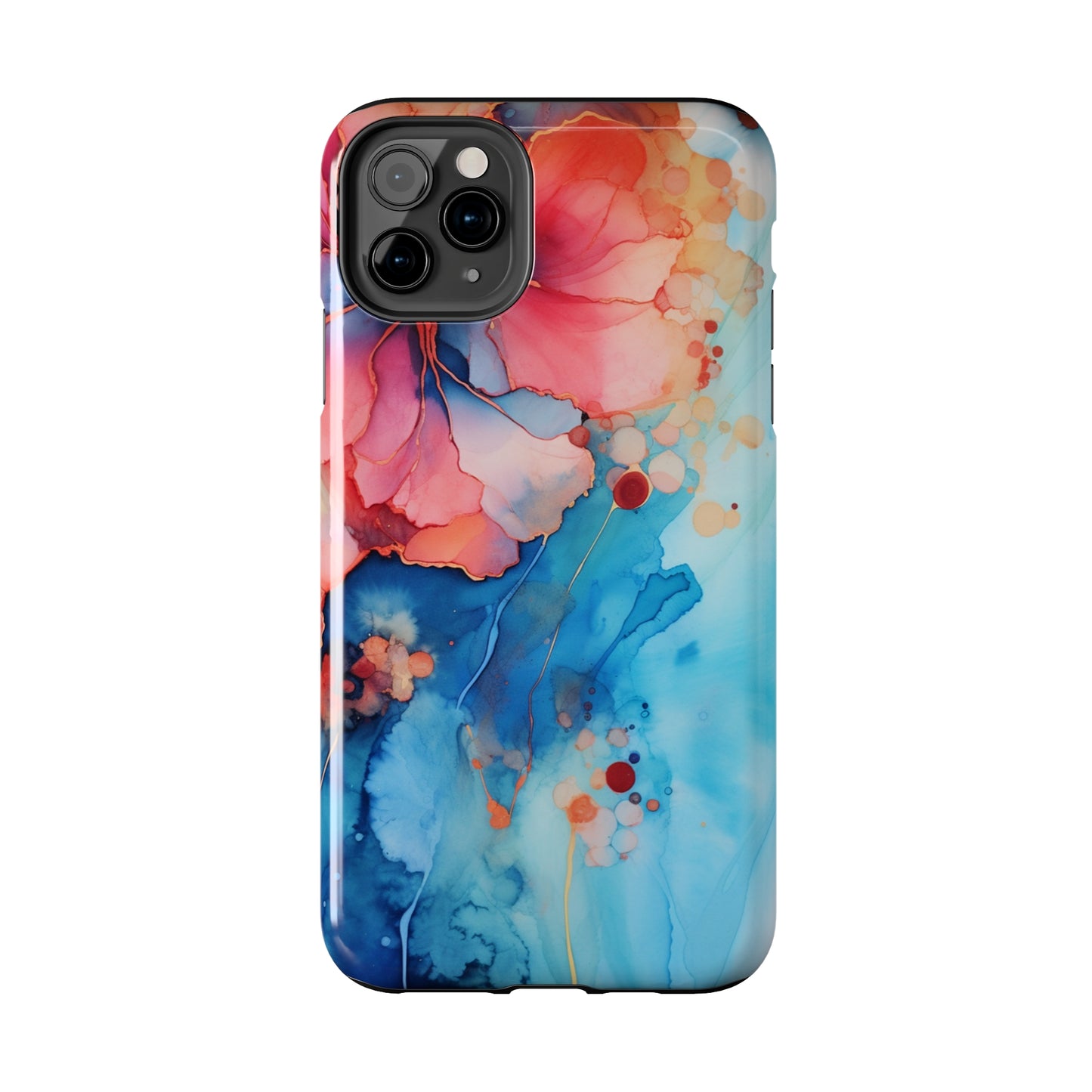 Marbled Floral Watercolor Phone Case | Embrace the Mesmerizing Multicolor Art