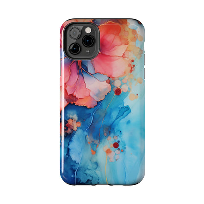 Marbled Floral Watercolor Phone Case | Embrace the Mesmerizing Multicolor Art