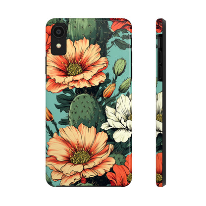 Desert Dream: Retro Vibe Cactus Tough iPhone Case