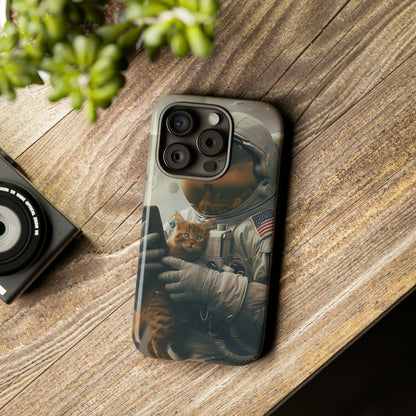 The Astronaut and the Cat Phone Case