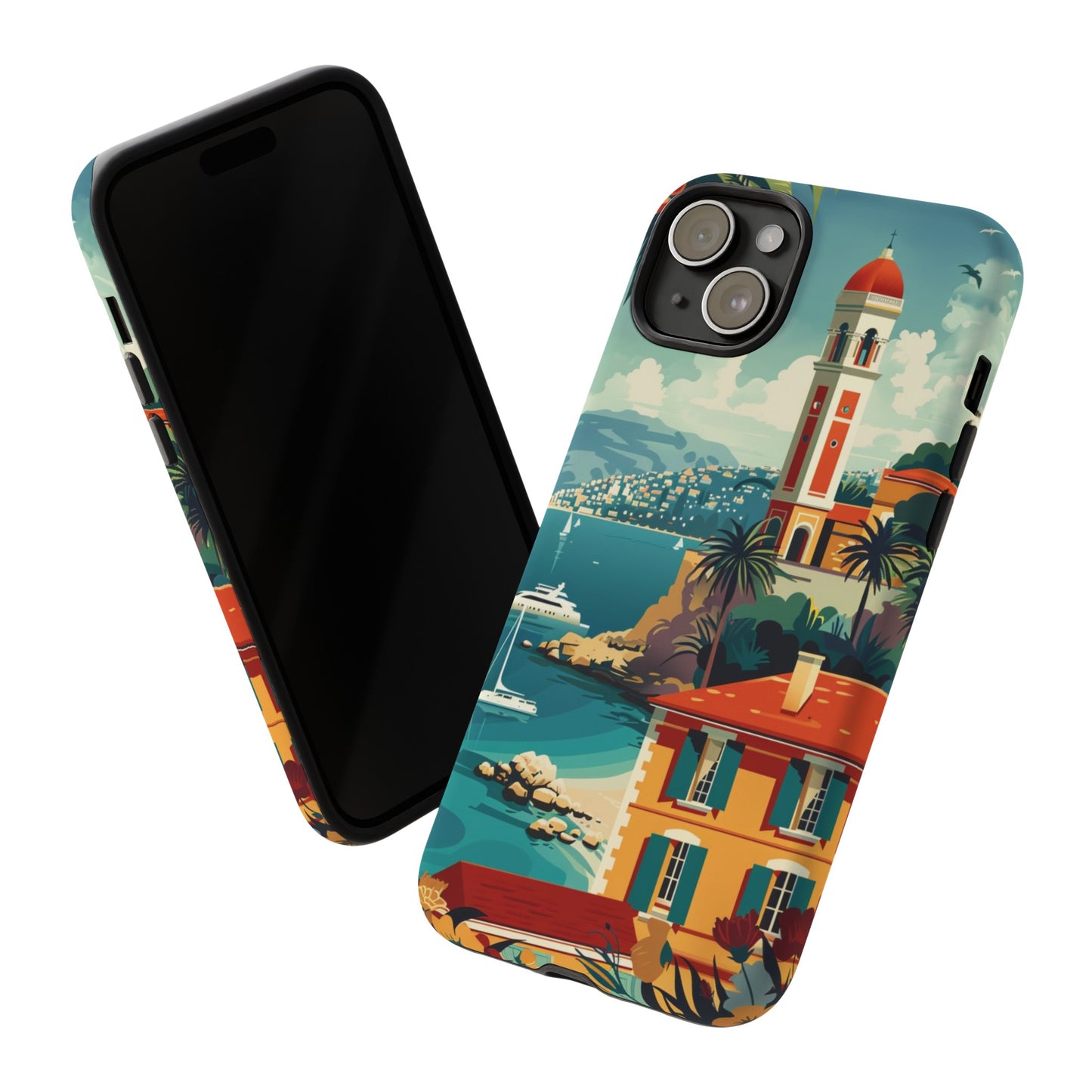 Midcentury French Riviera Landscape Painting Phone Case