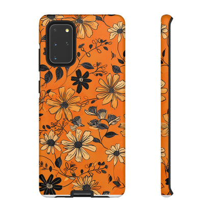 Orange Floral Phone Case Cute Summer Flower Aesthetic