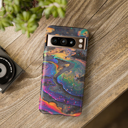 Opalescent Marbled Holographic Print Phone Case