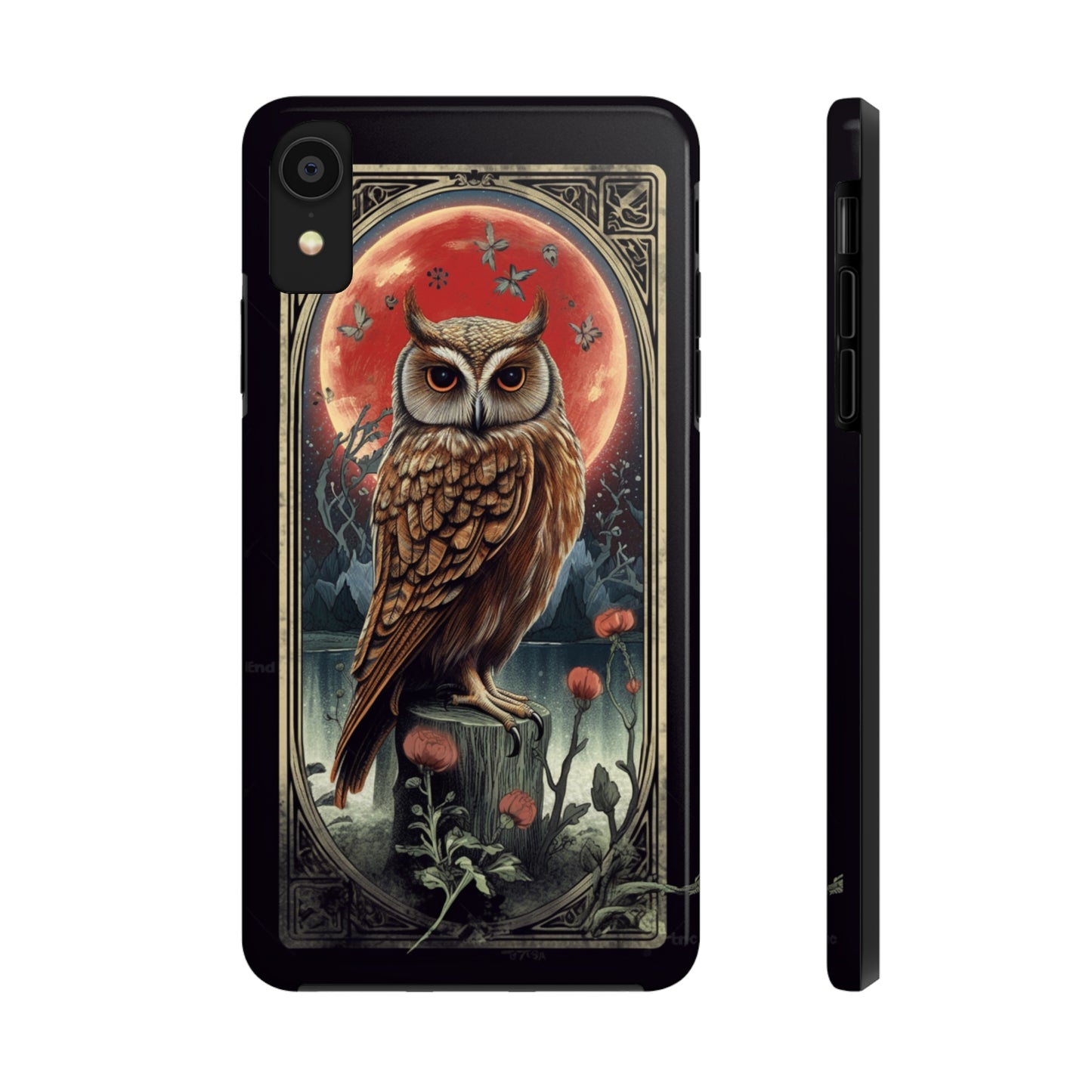 The Hermit Owl Tarot | Dark Academia Aesthetic Retro Tough iPhone Case | Embrace Mystical Vibes with Captivating Tarot Art and Reliable Protection