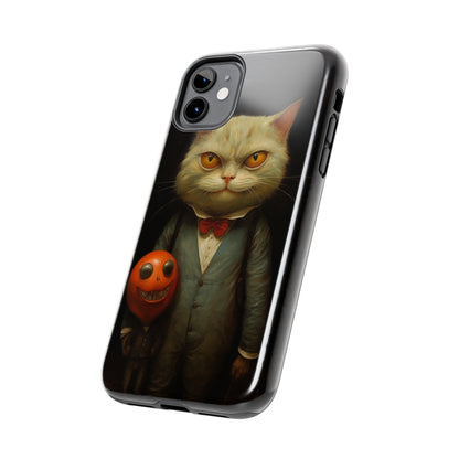 Creepy Spooky Halloween Cat iPhone Case | Dark Academia, Goth