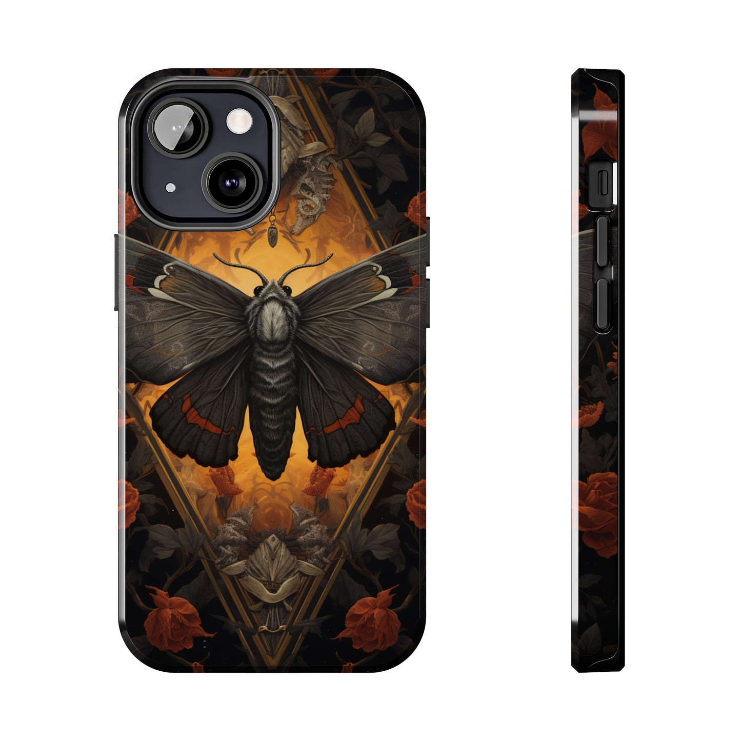 iPhone Case | Lost in Thought: Dark Academia Moth iPhone Tough Case