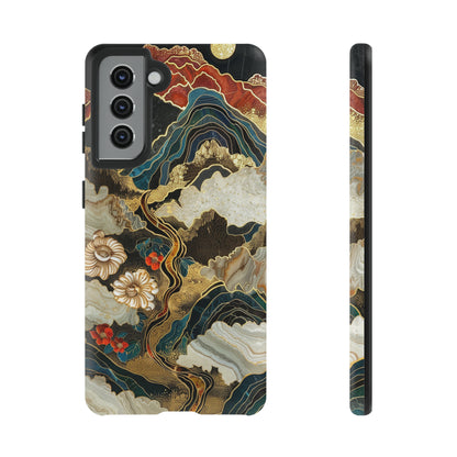 Chiyogami Stained Glass Floral Mountain Phone Case