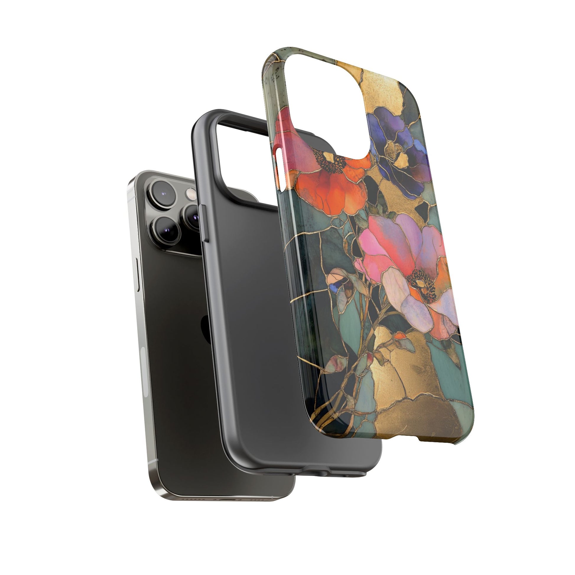 Gold inlay Japanese art phone cover for Samsung Galaxy S24