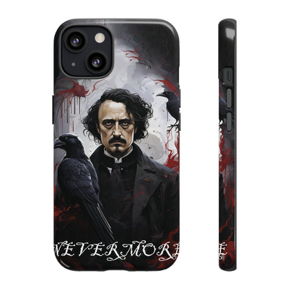 Nevermore Edgar Allen Poe, gothic Raven, Retro Samsung Galaxy Phone iPhone 15, 14 Plus 13 12 7 8 Se Horror Dark Academia Style goth Vibe