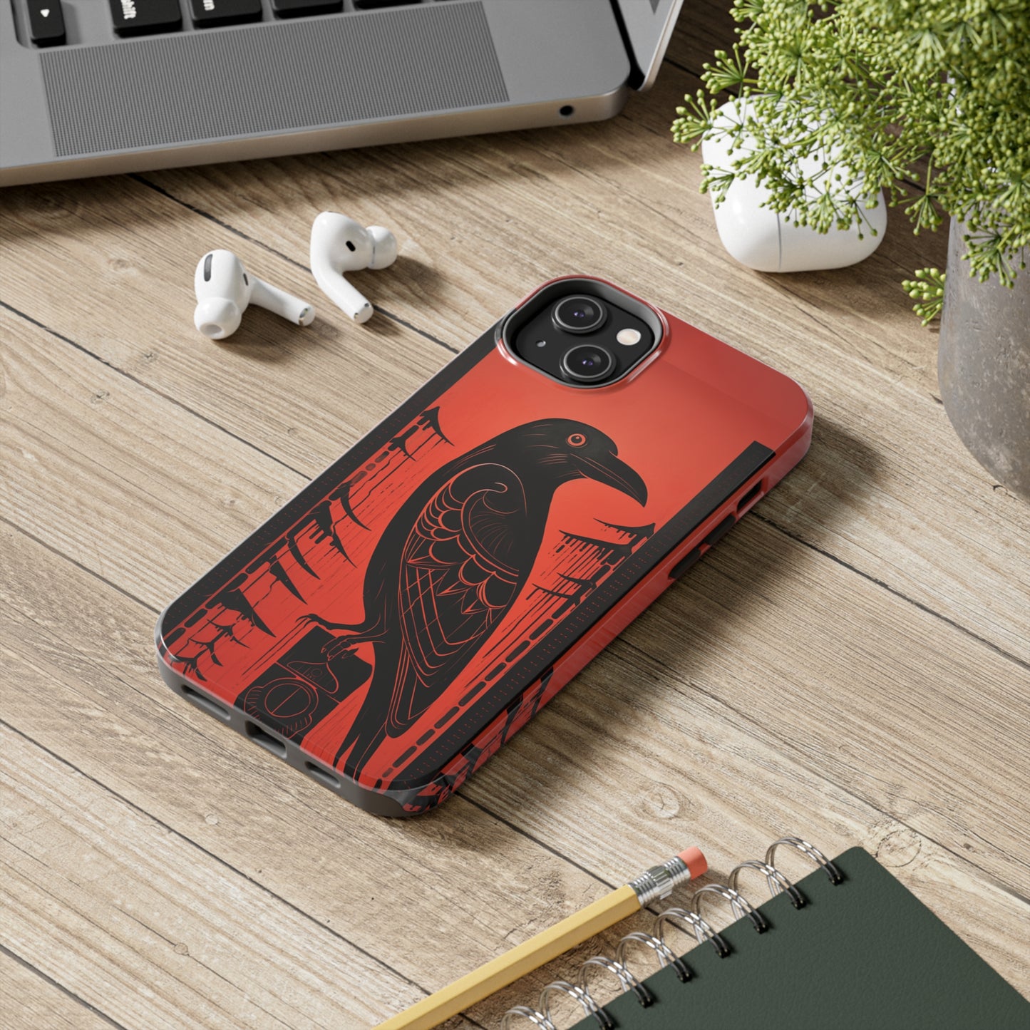 Mystic Totem: Northwest Native American Tribal Raven | Cultural Heritage iPhone Case