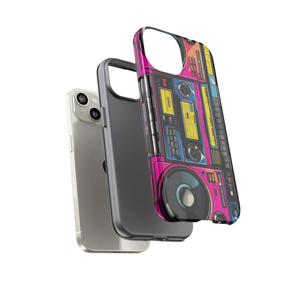 Boombox Hip Hop Music iPhone Case | Embrace Retro Vibes with Urban Beats for Google Pixel, iPhone, and Samsung Cases