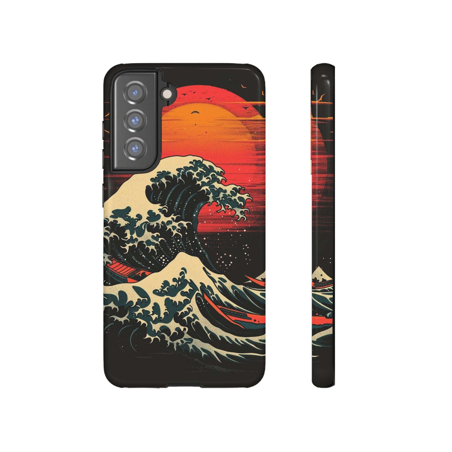 Great Wave off Kanagawa Retro Sunset