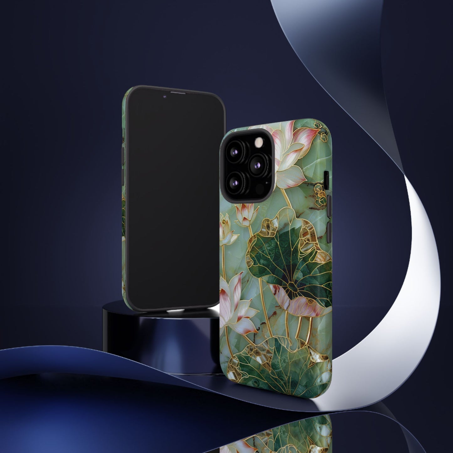 Elegant Floral Phone Case - Tough Cases with Lotus Design