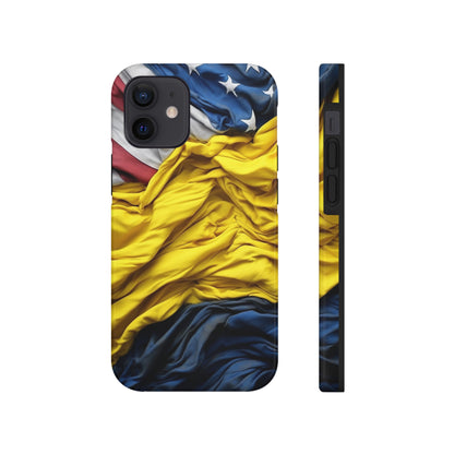 Support Ukraine Flag Phone Case | Show Your Ukrainian USA Patriotic Spirit with a Tough iPhone Case