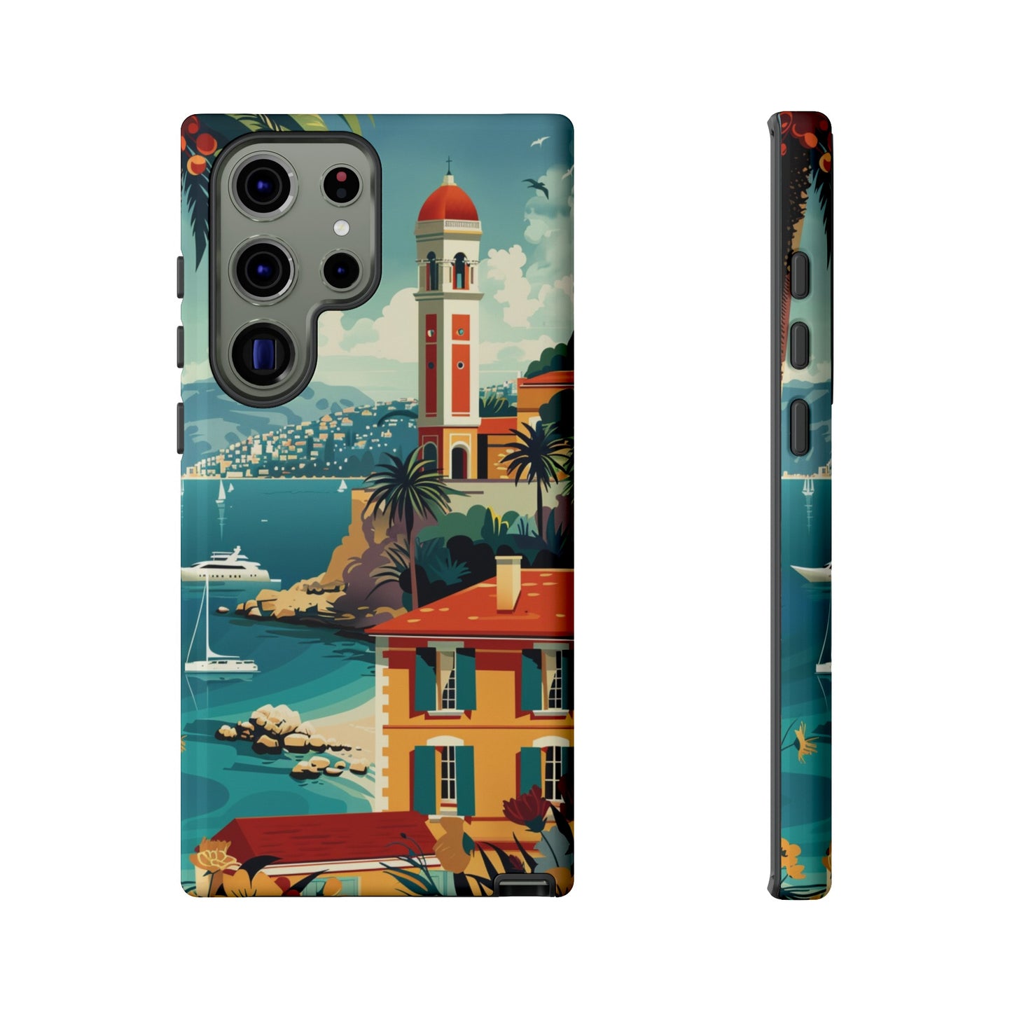 Midcentury French Riviera Landscape Painting Phone Case