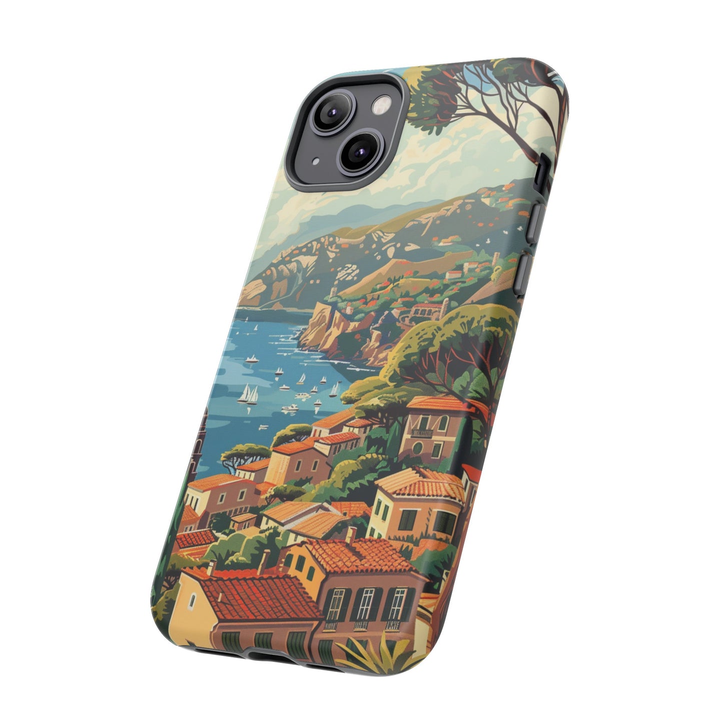 Midcentury French Riviera Landscape Painting Phone Case